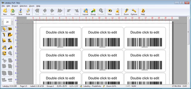 Double click on barcode to make barcode