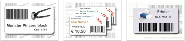 Example of barcode label templates