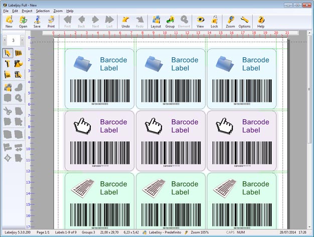 Custom barcode labels