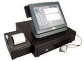 Monitor and barcode scanner